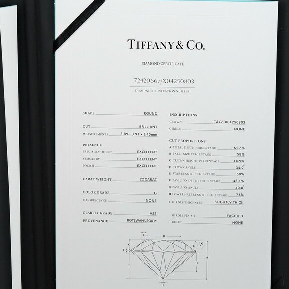 TIFFANY Gold Diamond 2C Necklace - Picture 8 of 9